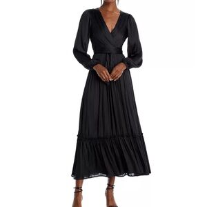 AQUA Smocked Maxi Dress